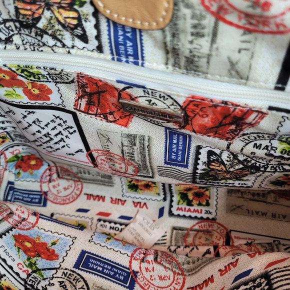 Giani Bernini Khaki Tan Canvas Shoulder Tote Hand Bag NEW with Tags - Picture 7 of 14